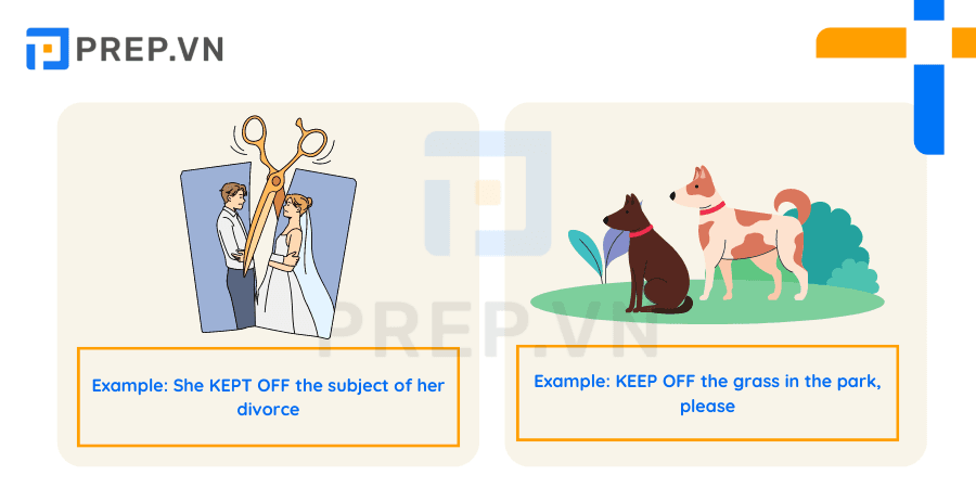 Phrasal verb Keep off