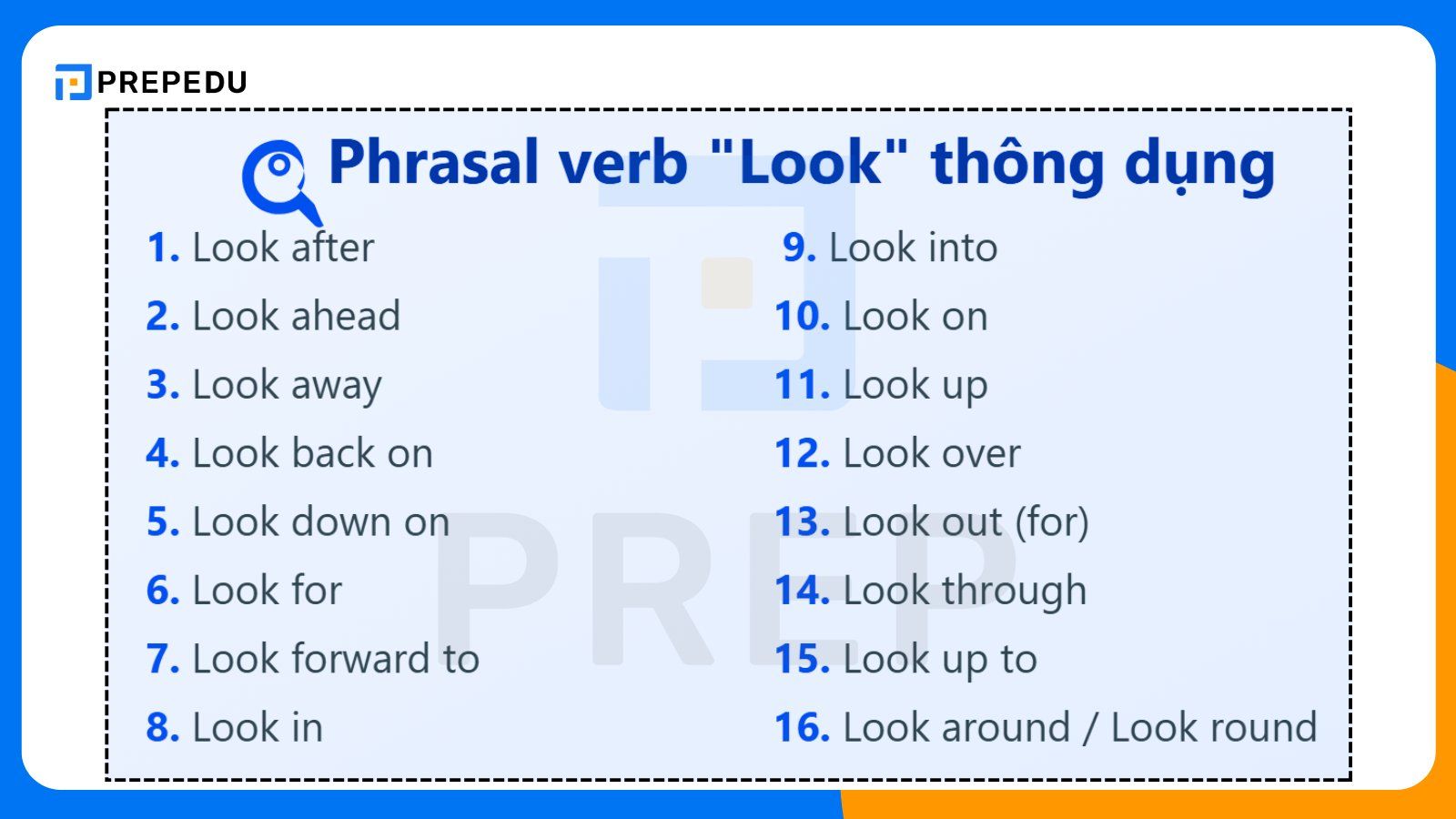 Phrasal verb Look thông dụng