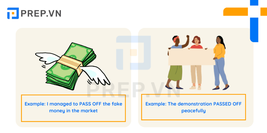 Phrasal verb Pass off