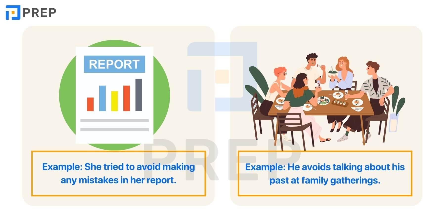 Phrasal verb và idiom thông dụng với Avoid