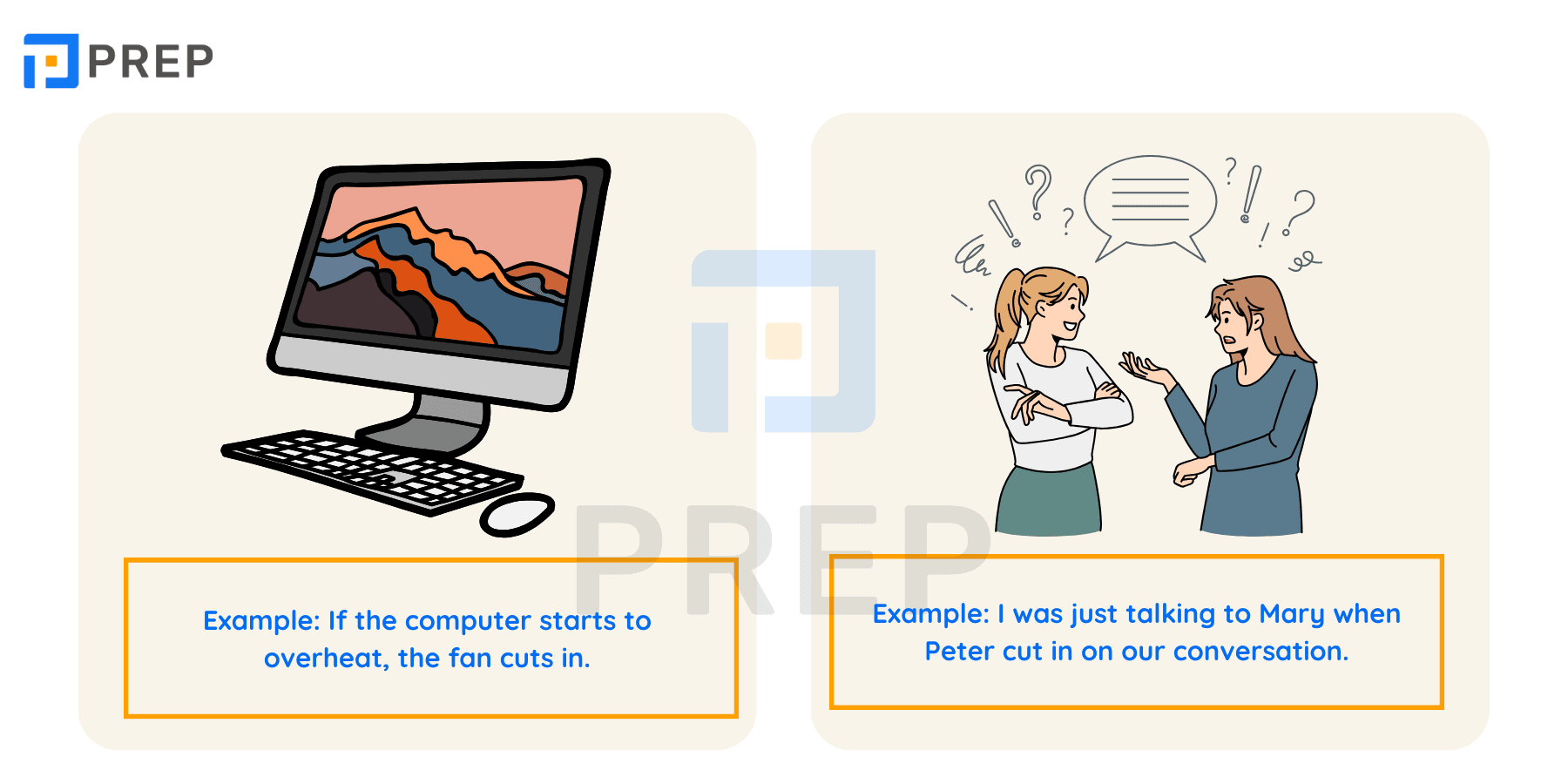 Cut in - phrasal verb với cut thông dụng