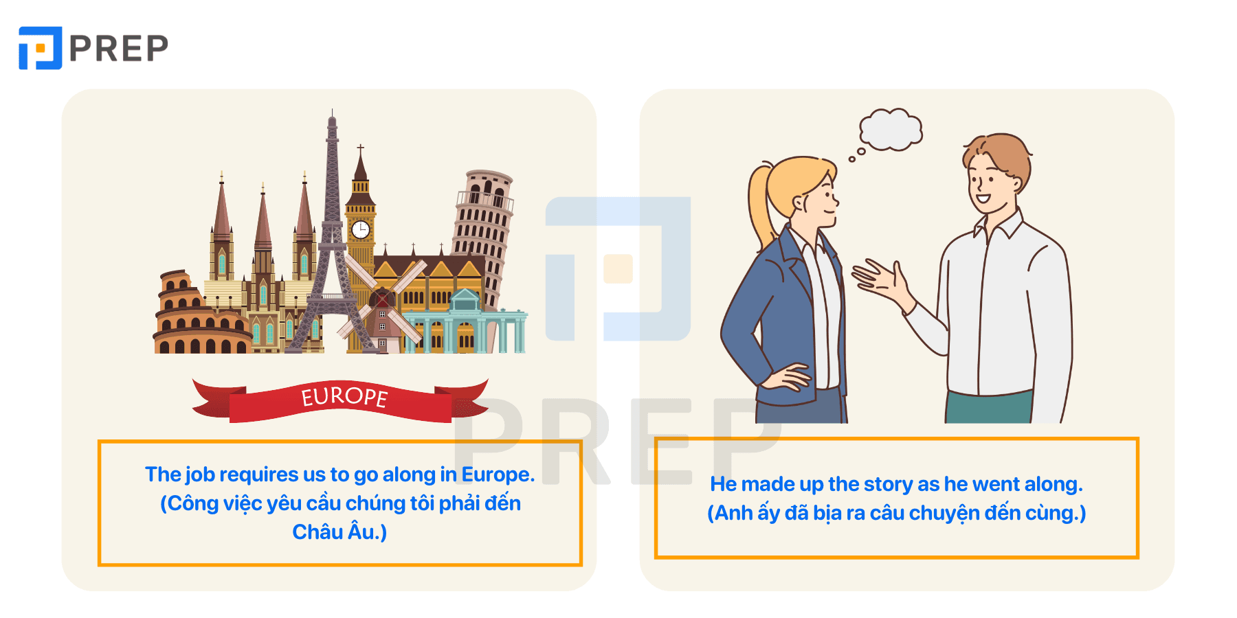 Go along&nbsp;- Phrasal Verb với Go