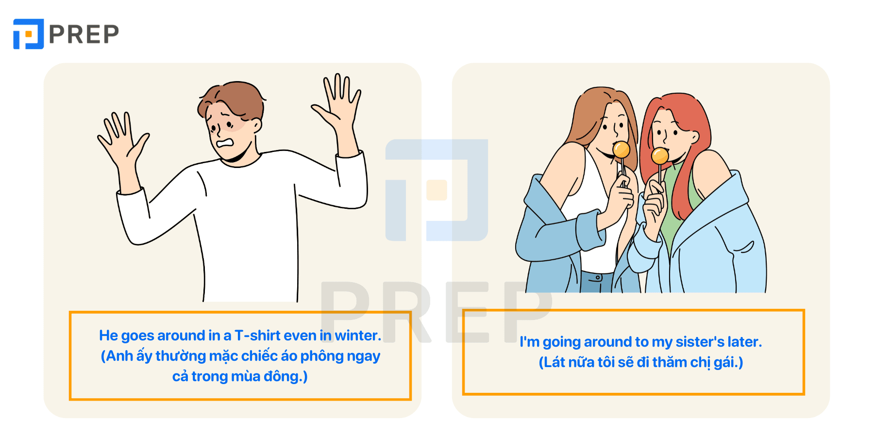 Go around - Phrasal Verb với Go