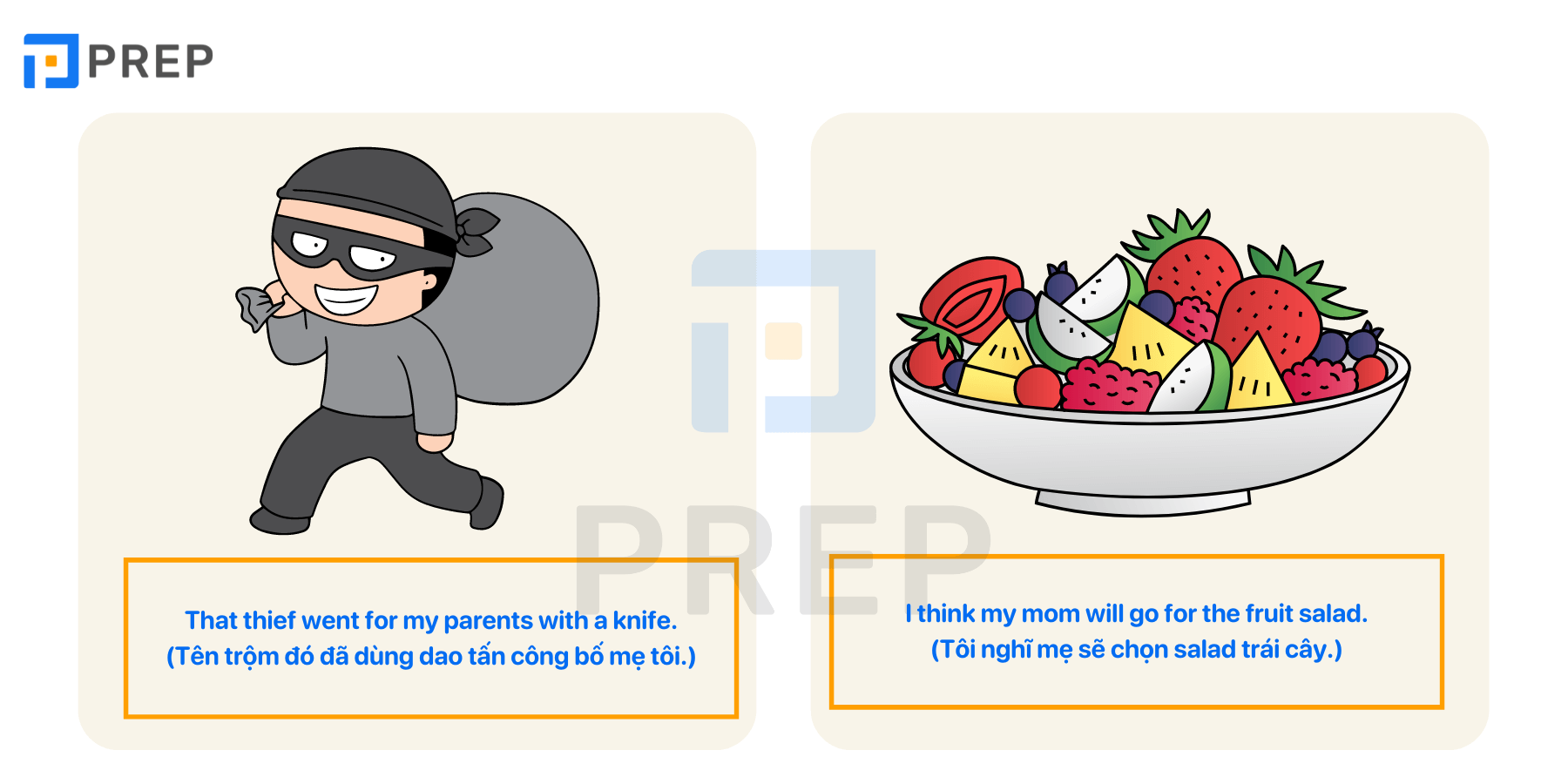 Go for - Phrasal Verb với Go