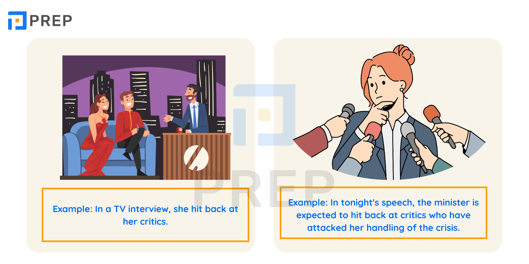 Hit back - Hit phrasal verbs tiếng Anh thông dụng