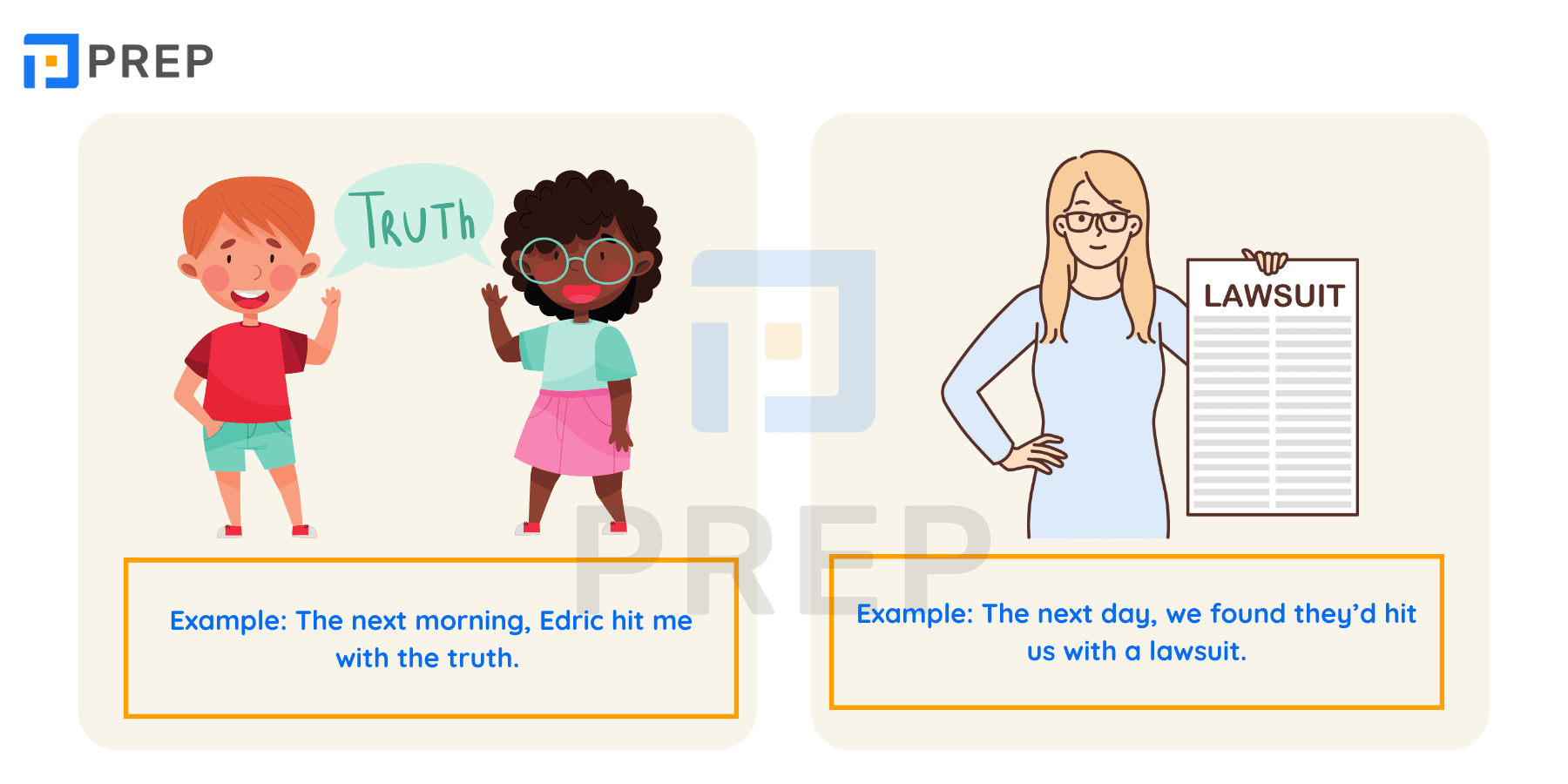 Phrasal verb Hit with trong tiếng Anh