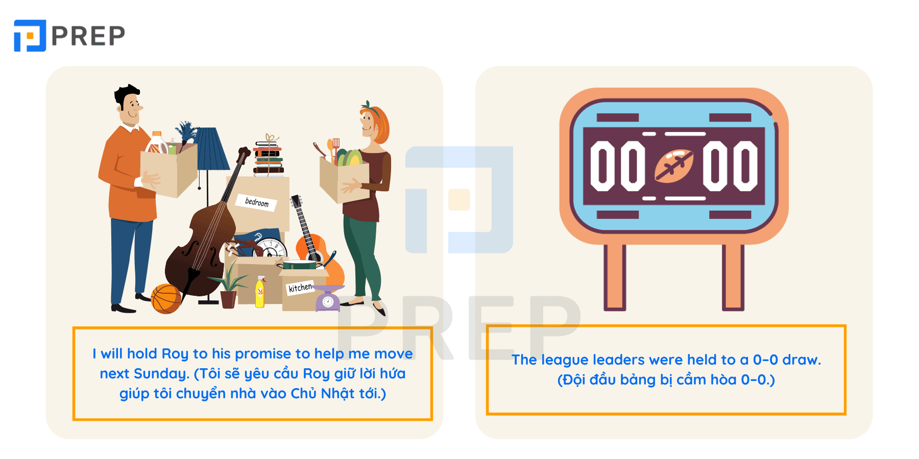 Hold to - Phrasal verb với Hold