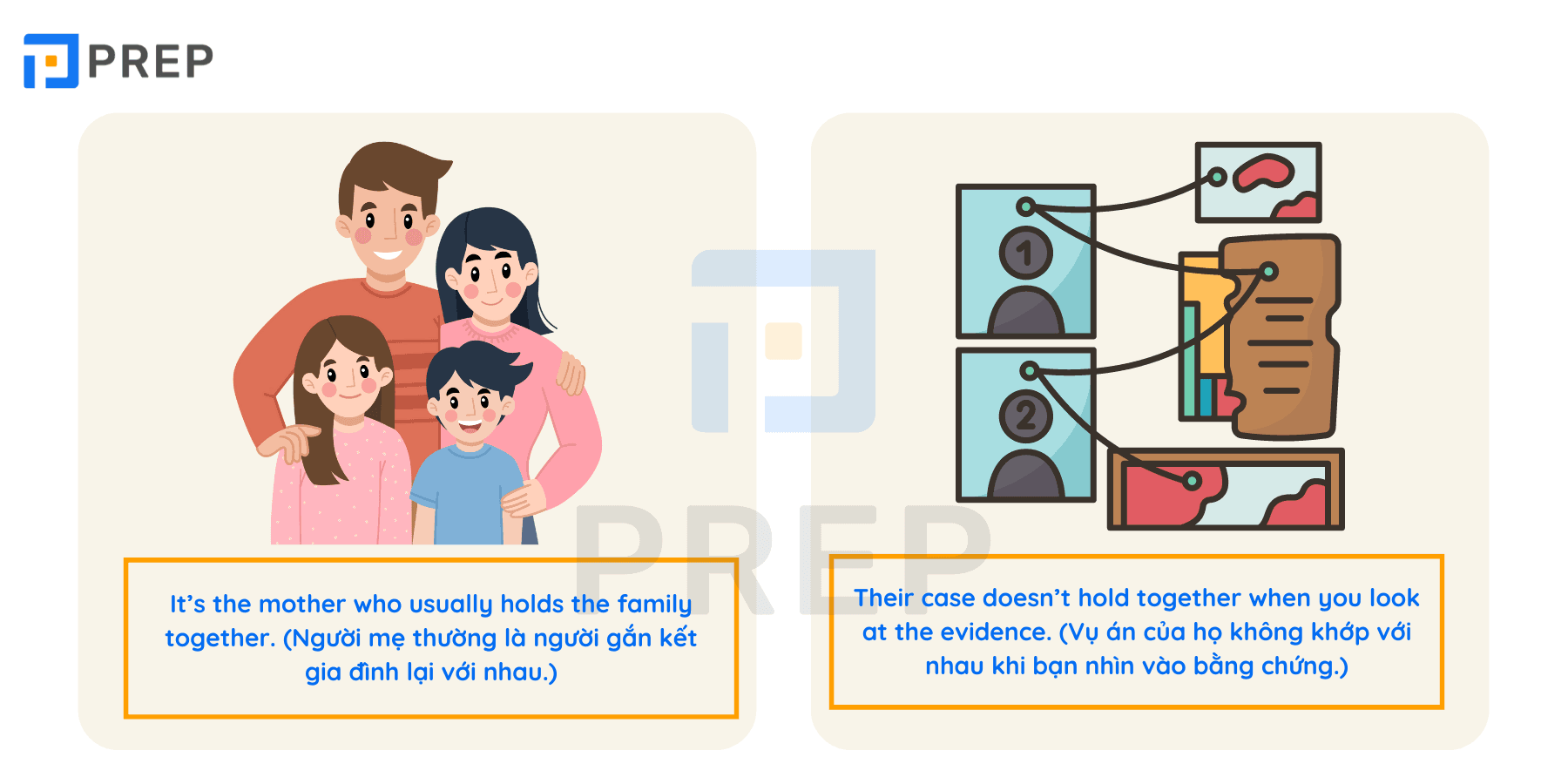 Hold together - Phrasal verb với Hold