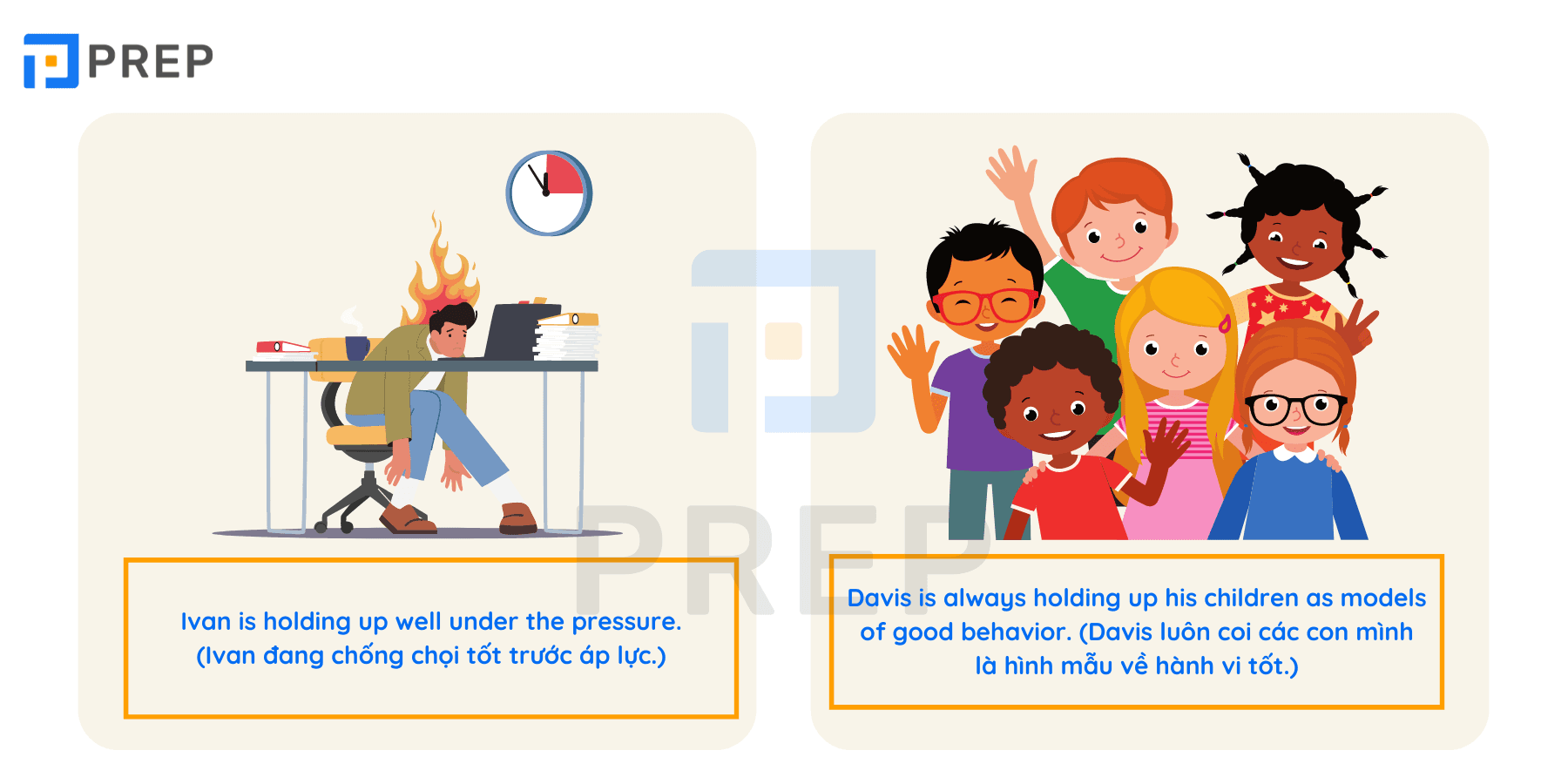 Hold up - Phrasal verb với Hold