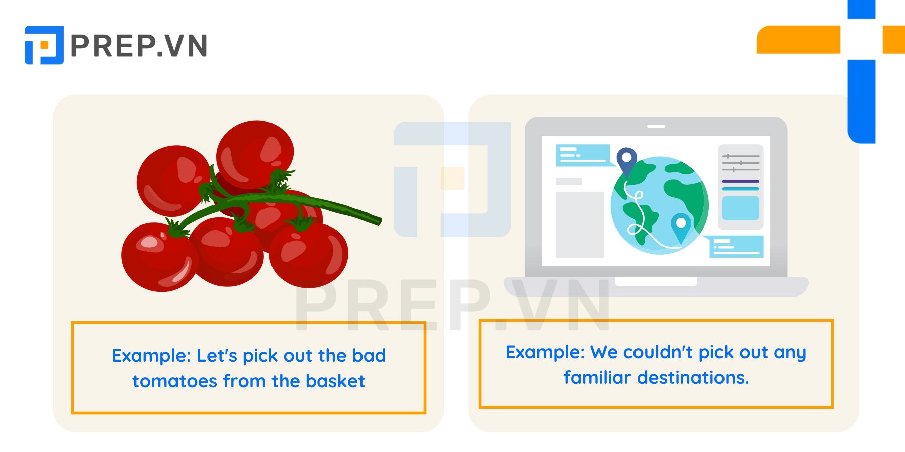 Ví dụ về Pick out
