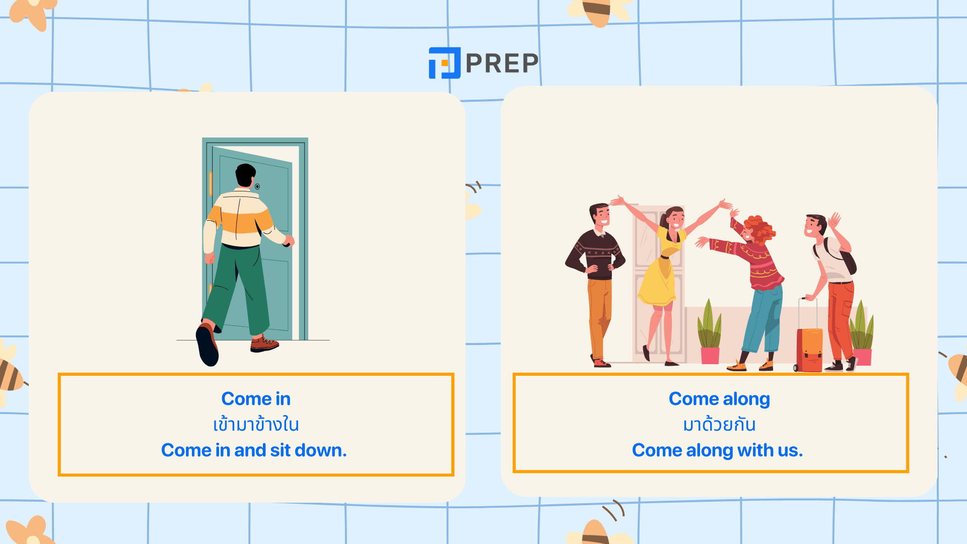 Phrasal verbs Come รวมคำใช้บ่อย ความหมาย ตัวอย่างเข้าใจง่าย