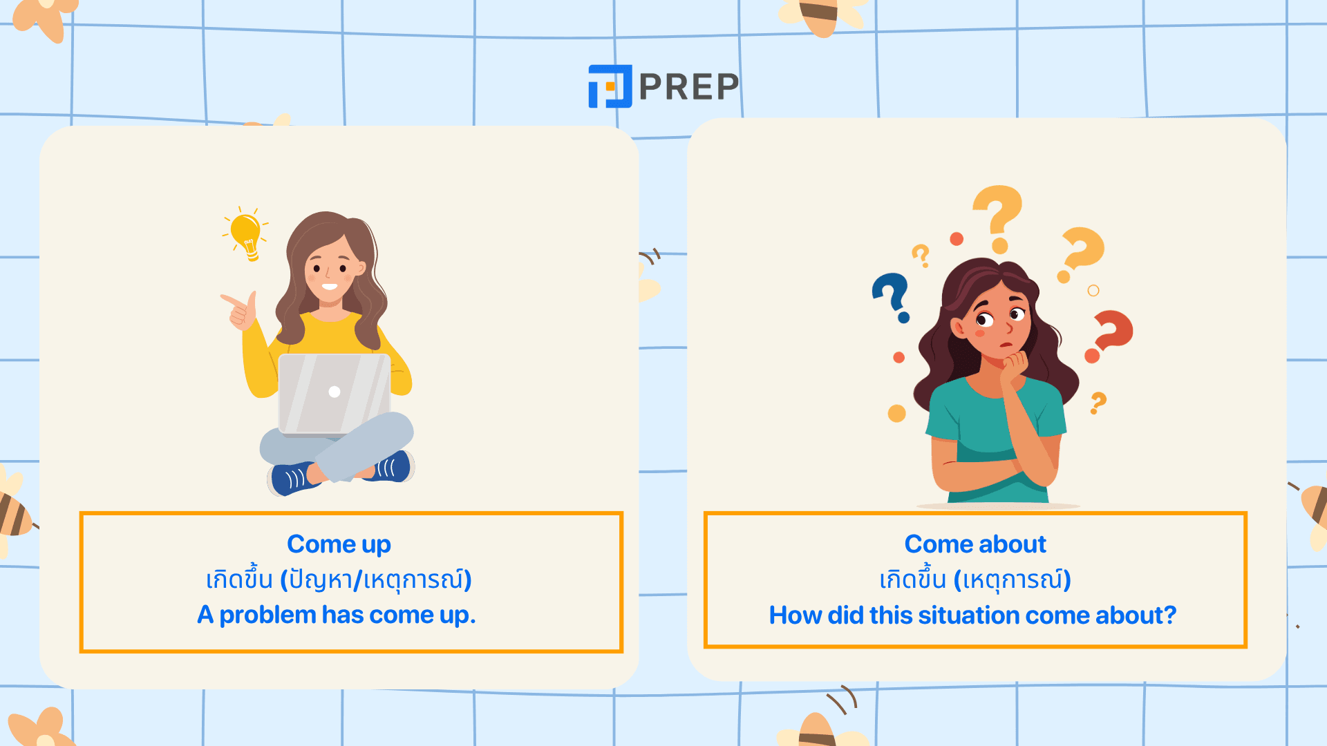 Phrasal verbs Come รวมคำใช้บ่อย ความหมาย ตัวอย่างเข้าใจง่าย