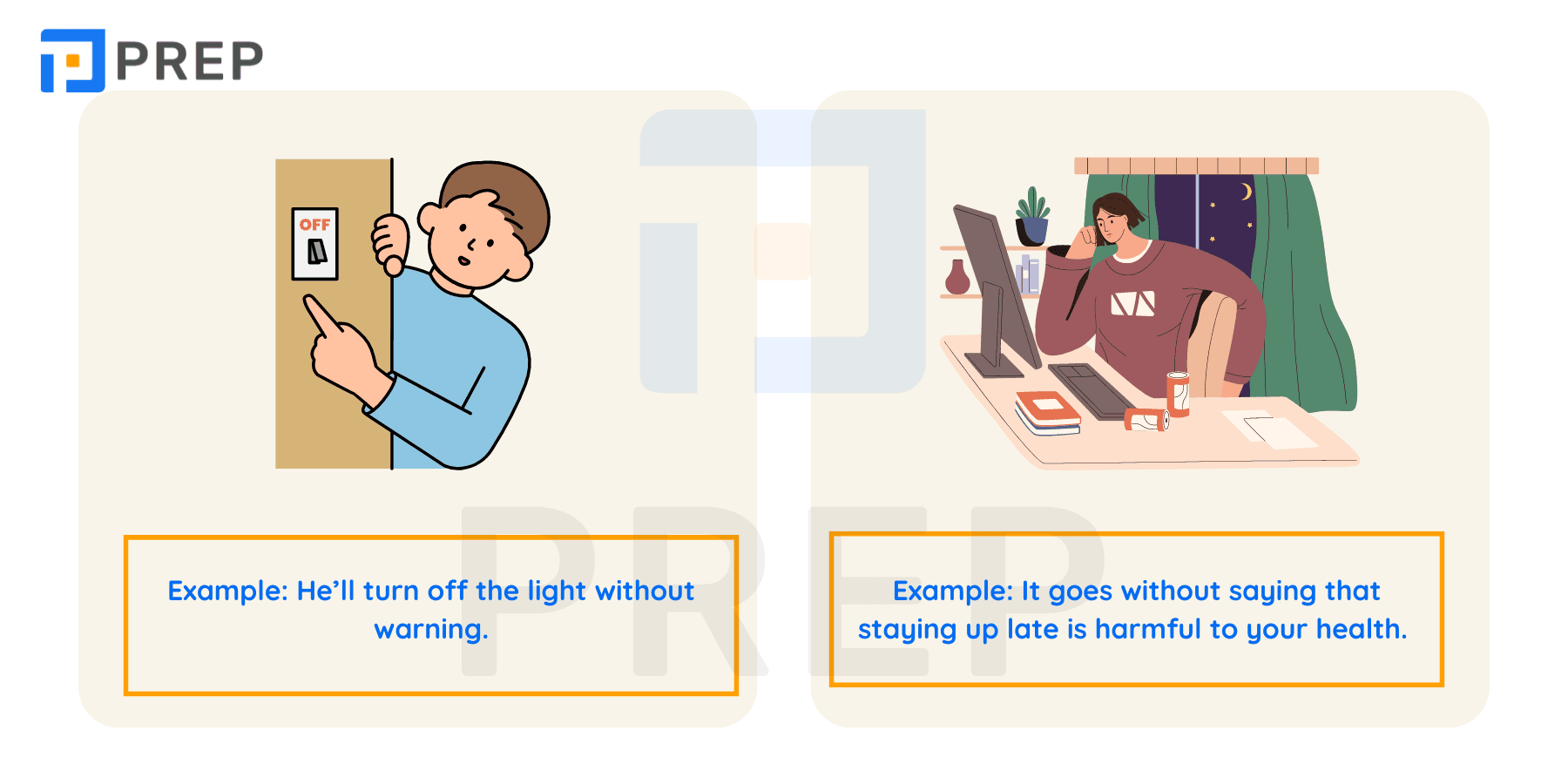 Phrases and idioms containing “Without” in English