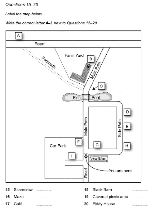Format dạng bài Map Labelling