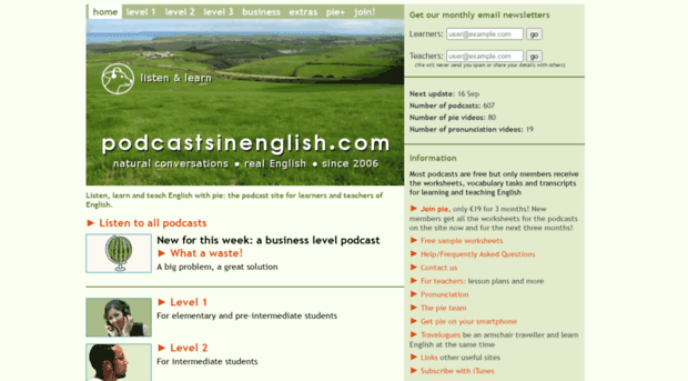 PodcastsinEnglish - nguồn luyện nghe IELTS hiệu quả