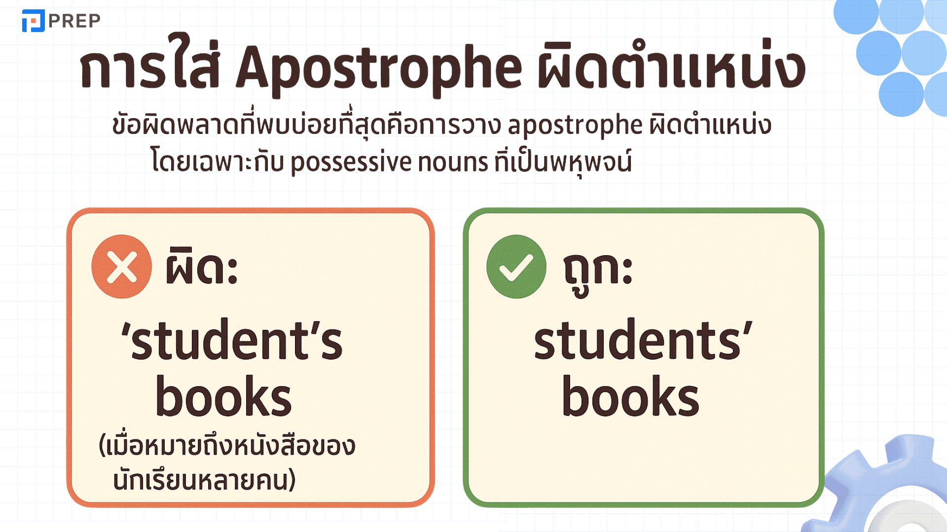 Possessive Nouns คืออะไร? วิธีใช้คำนามแสดงความเป็นเจ้าของ