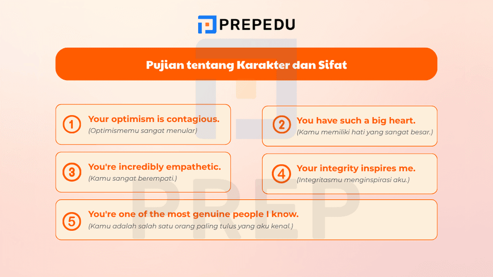 Pujian Karakter dalam Bahasa Inggris yang Lebih Bermakna