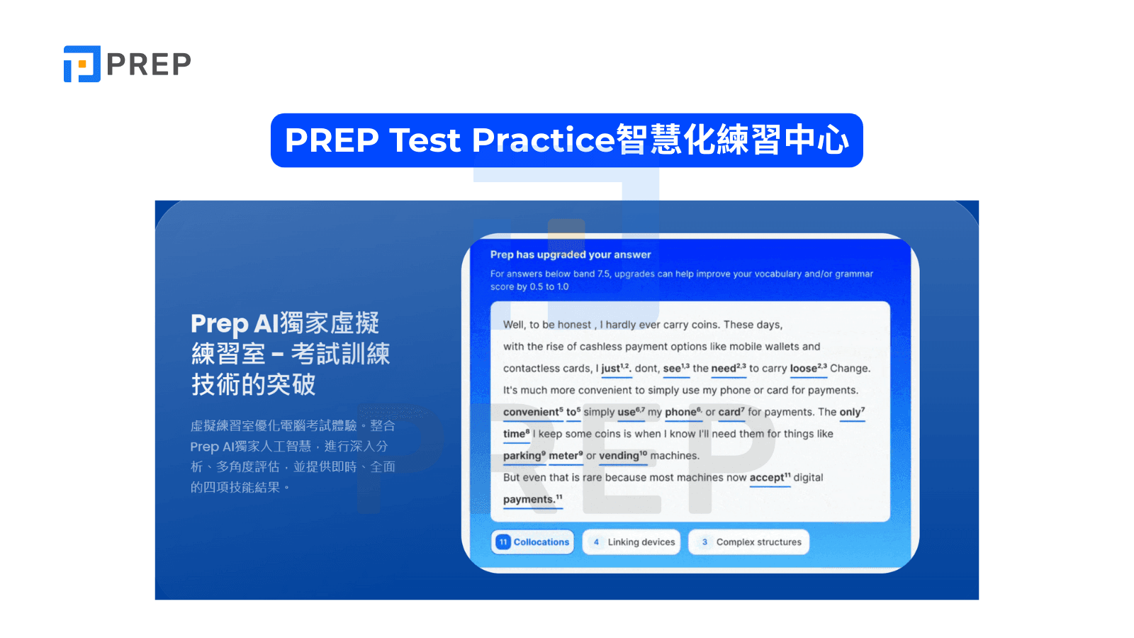PREP Test Practice智慧化練習中心