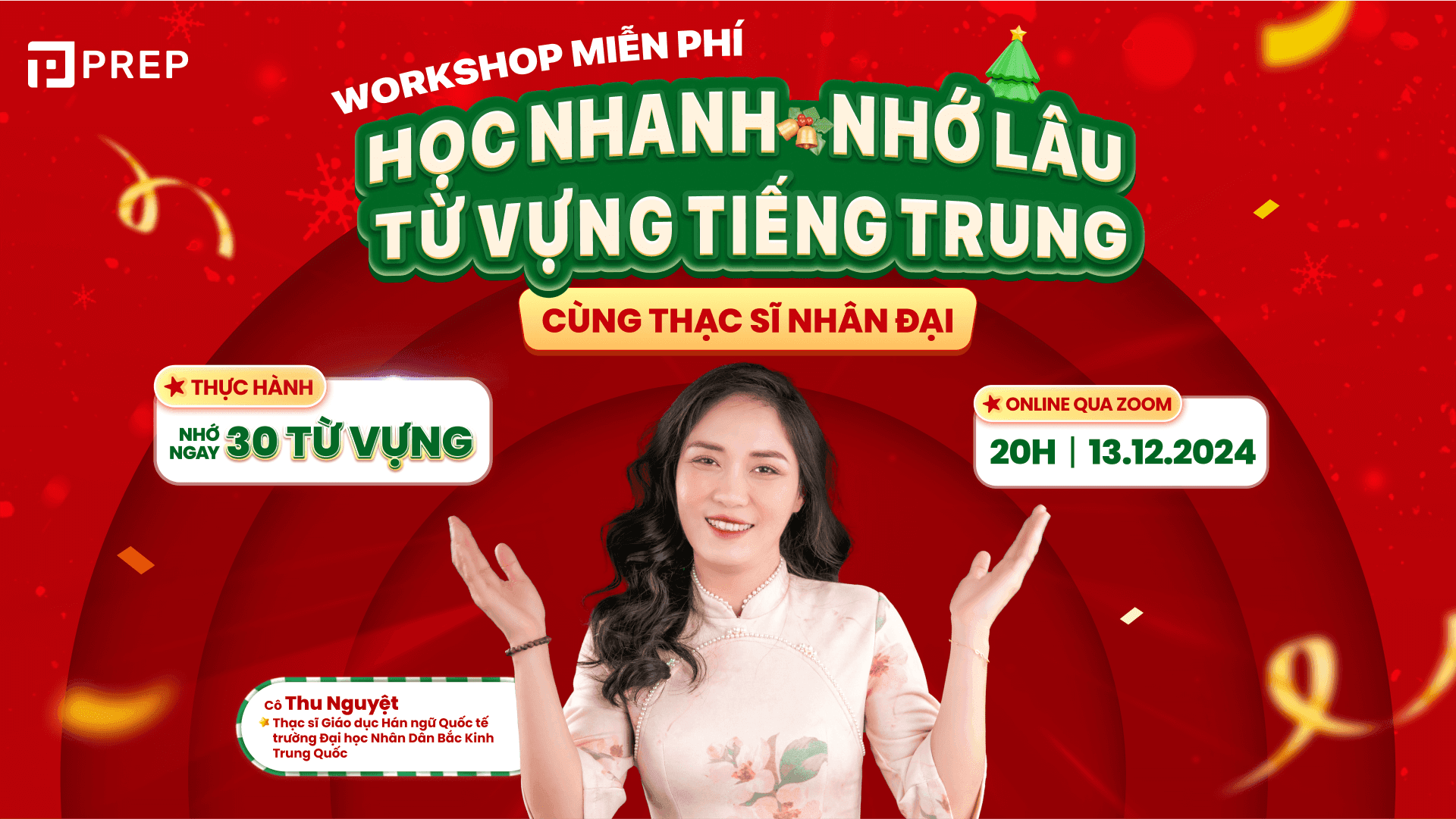 Workshop Học nhanh - nhớ lâu từ vựng tiếng Trung cùng thạc sĩ Nhân Đại