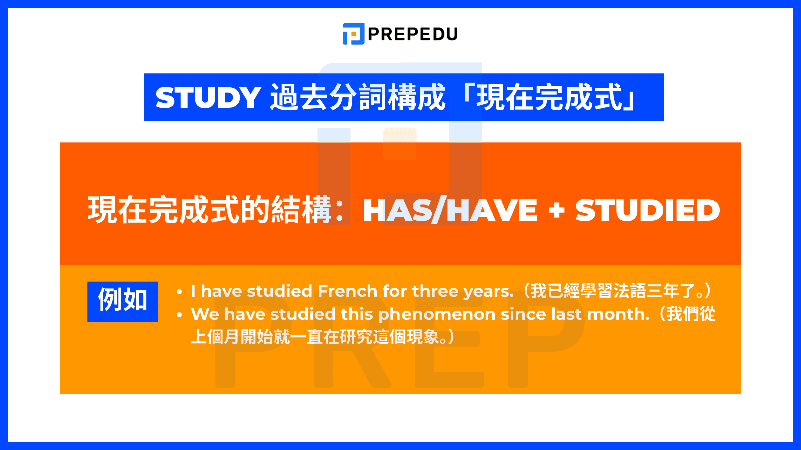 Study 過去分詞構成「現在完成式」