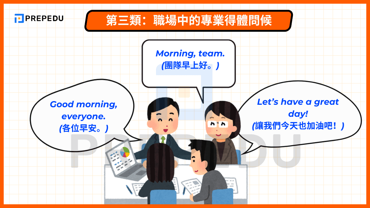第三類:職場中的專業得體問候
