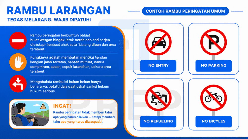 Jenis-Jenis Rambu Larangan dalam Bahasa Inggris