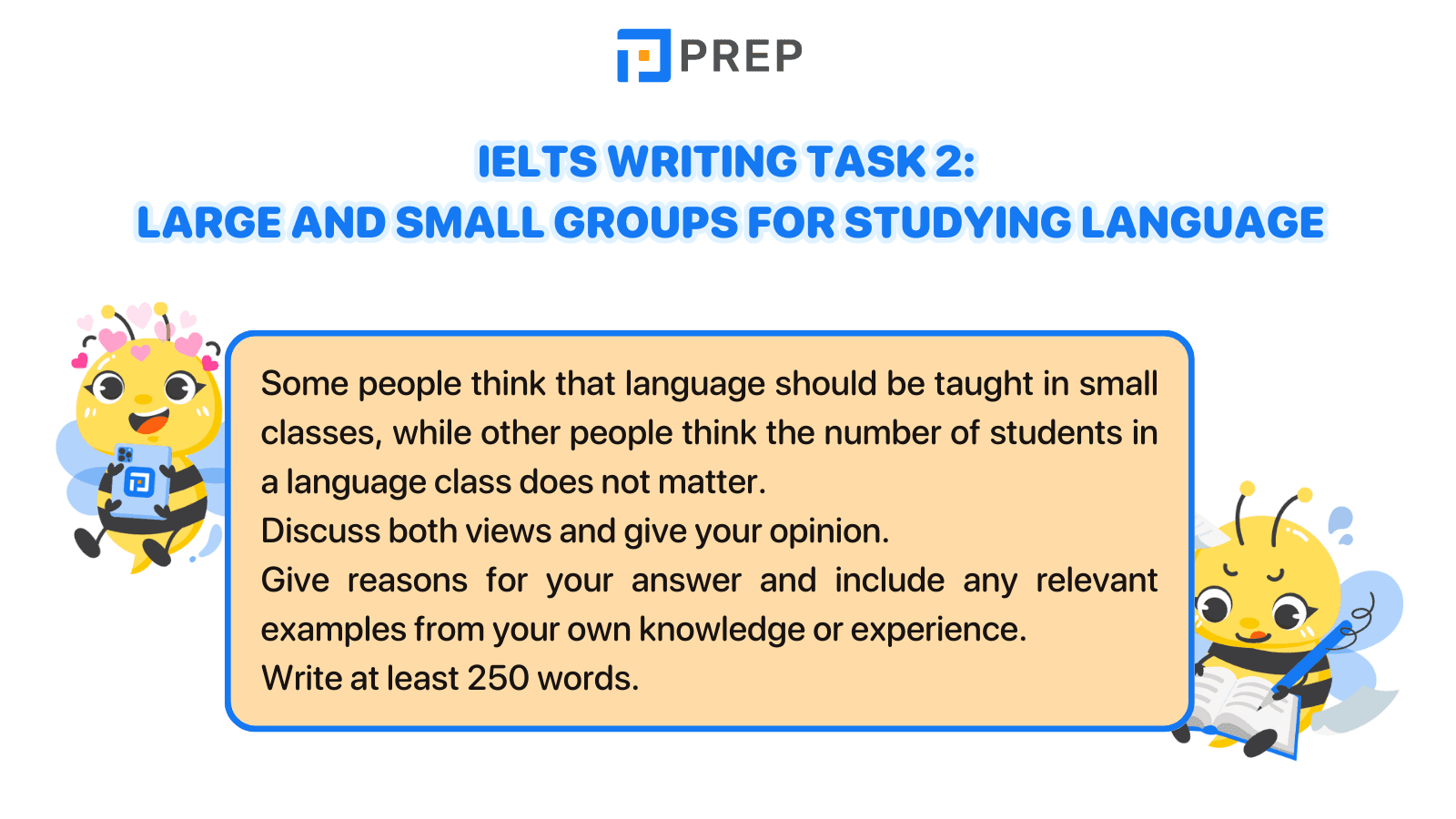 IELTS Writing Task 2 Large and small groups for studying language