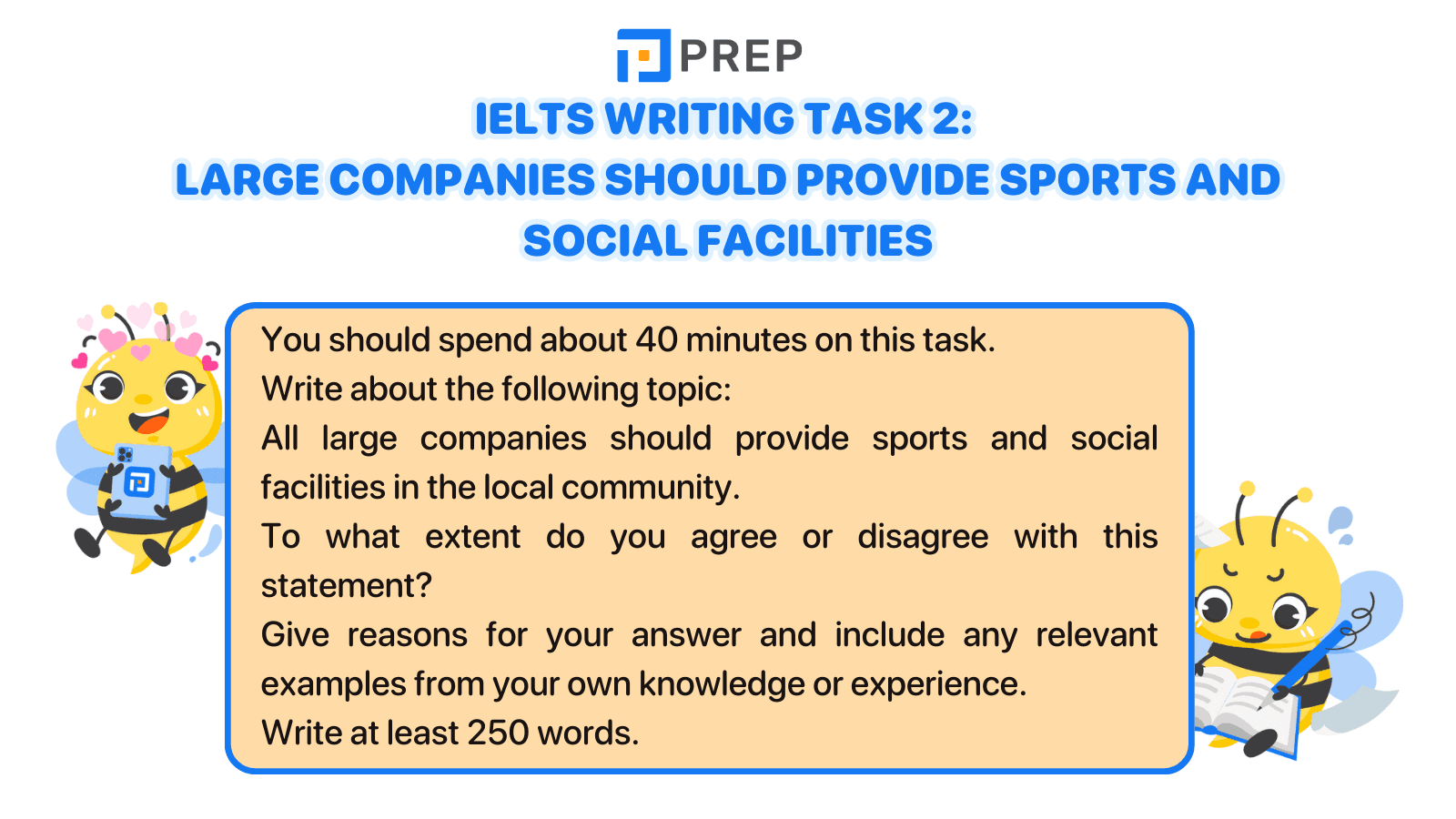 IELTS Writing Task 2 Large companies should provide sports and social facilities