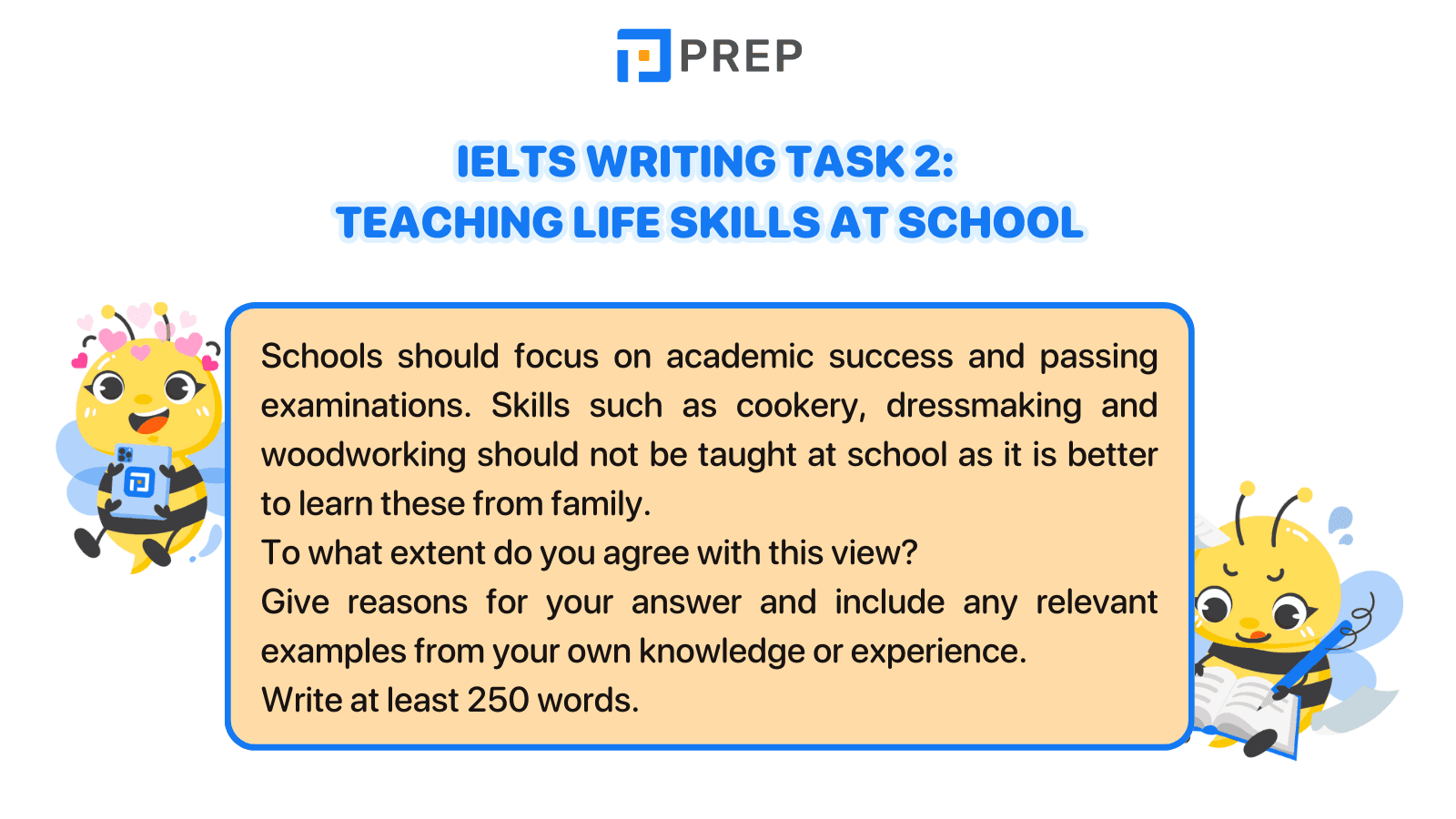 IELTS Writing Task 2 Teaching life skills at school