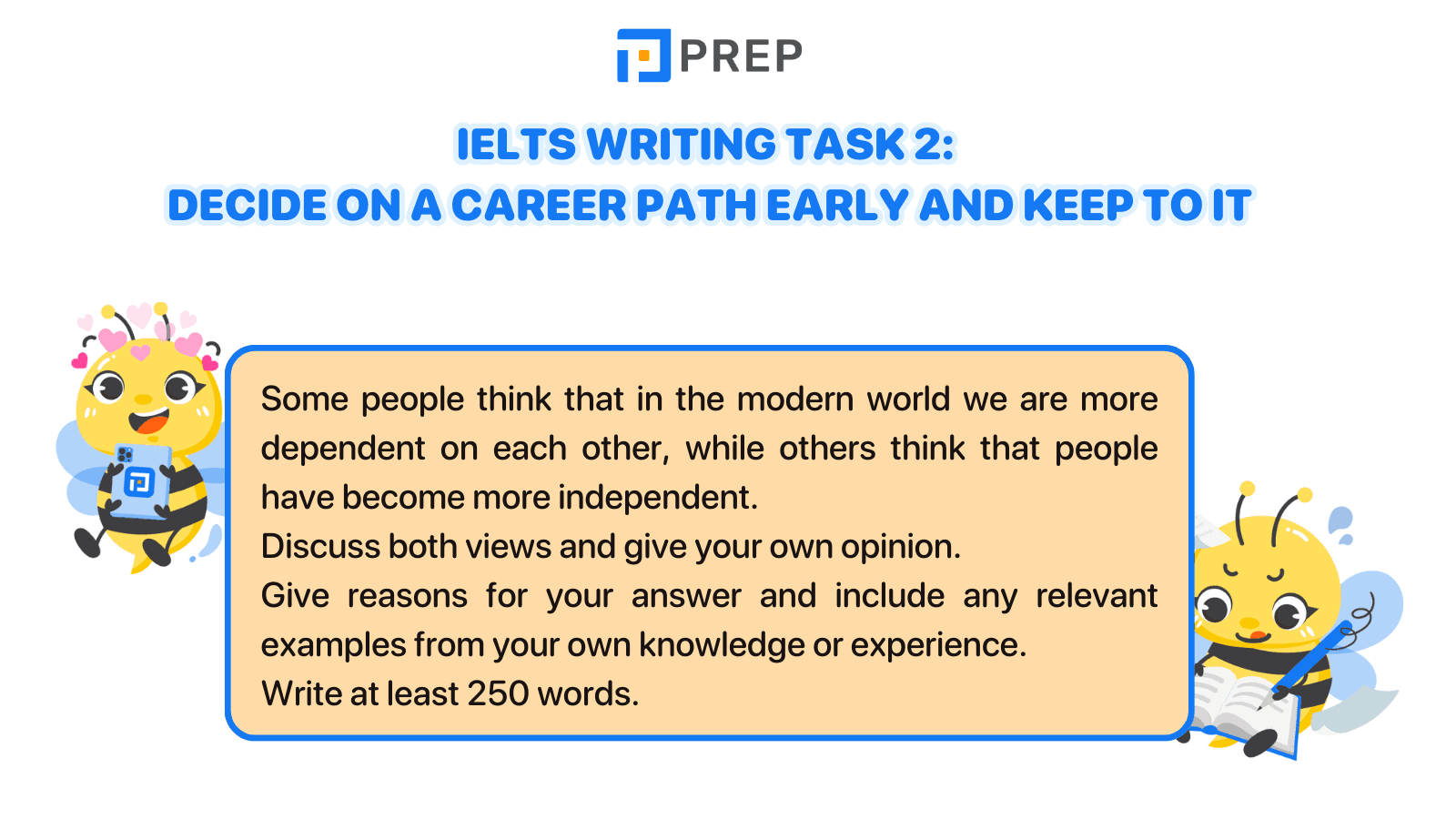 IELTS Writing Task 2 Decide on a career path early and keep to it
