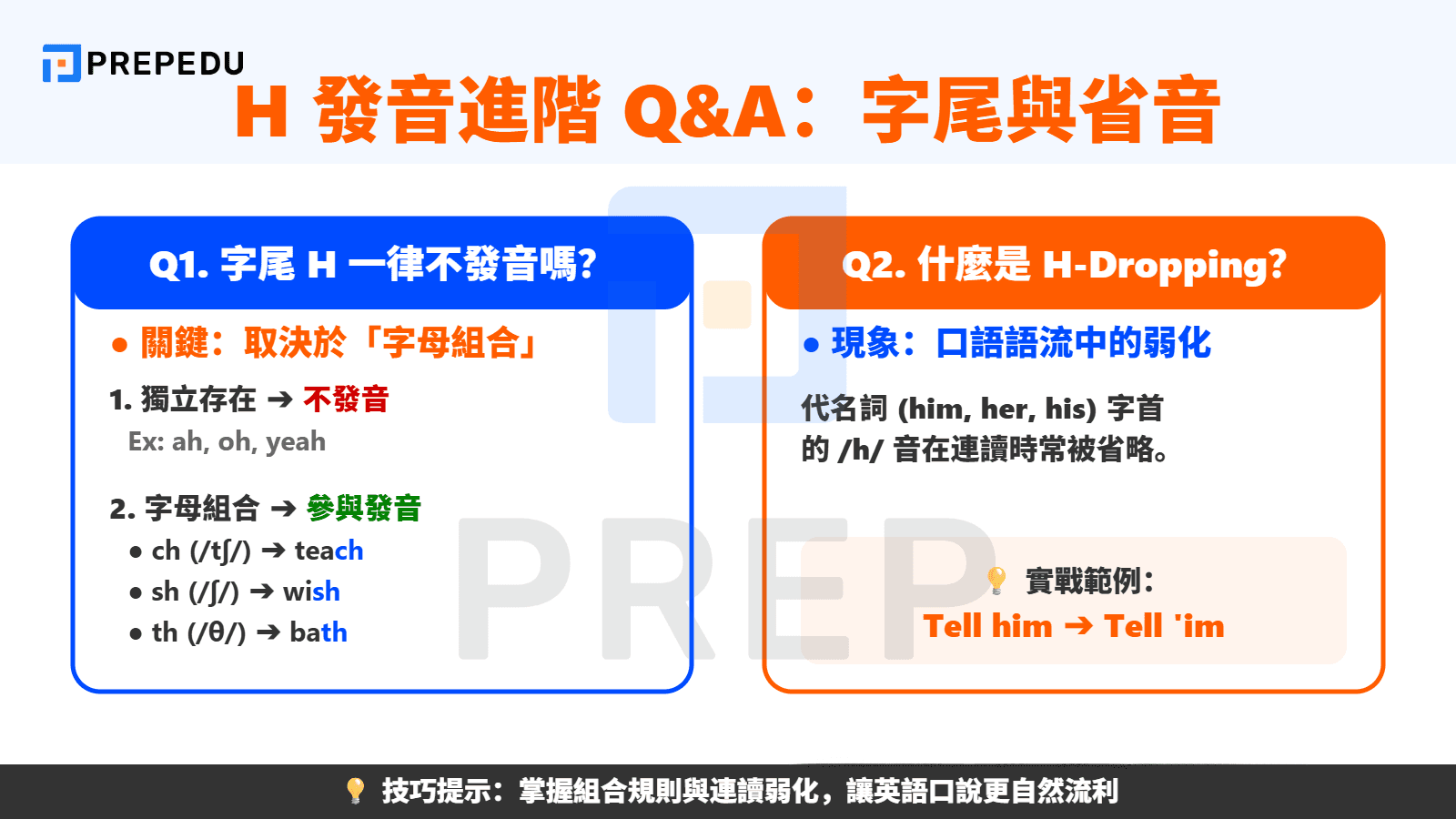 關於 H 發音的進階答疑