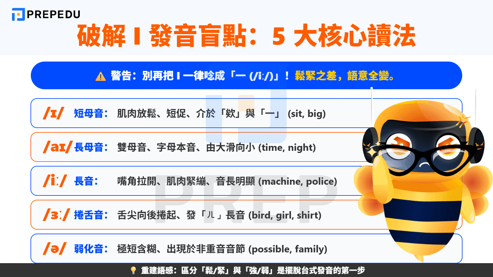 為什麼 I 的發音總是不道地？