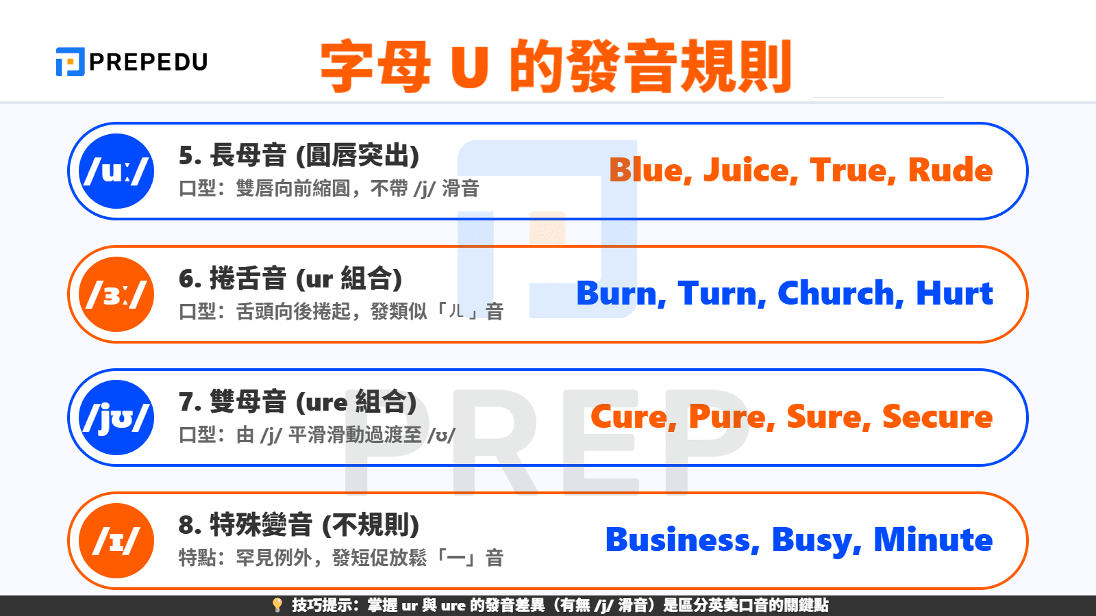 U 的 U 發音體系最為多元