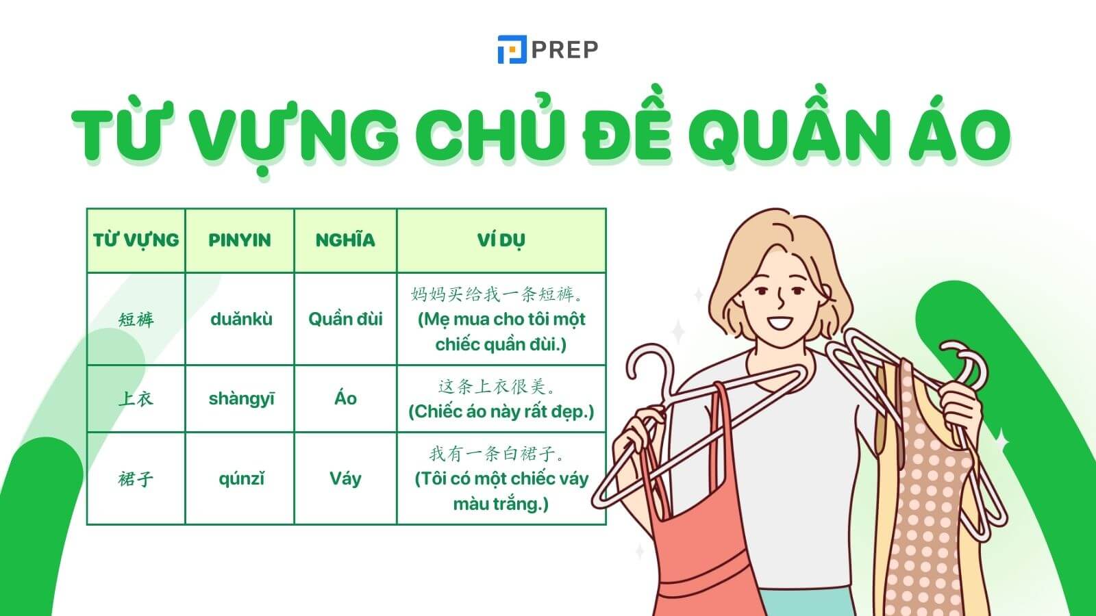 quần áo tiếng Trung