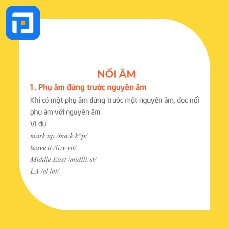 Quy tắc nối âm trong tiếng Anh