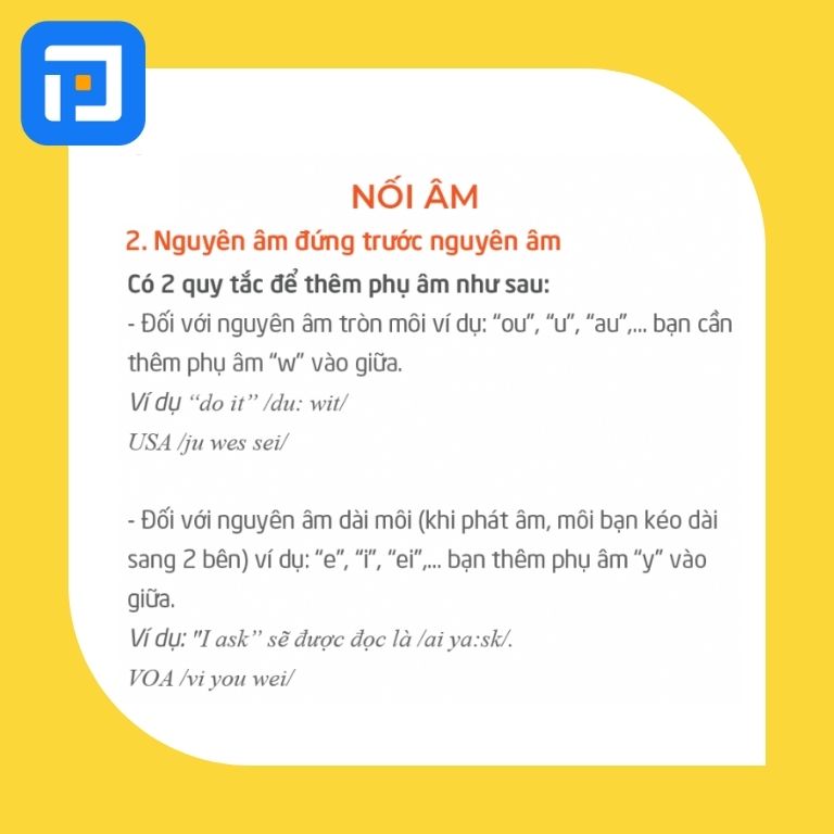 Quy tắc nối âm trong tiếng Anh