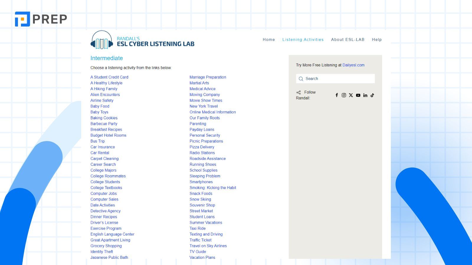Randall’s ESL Cyber Listening Lab