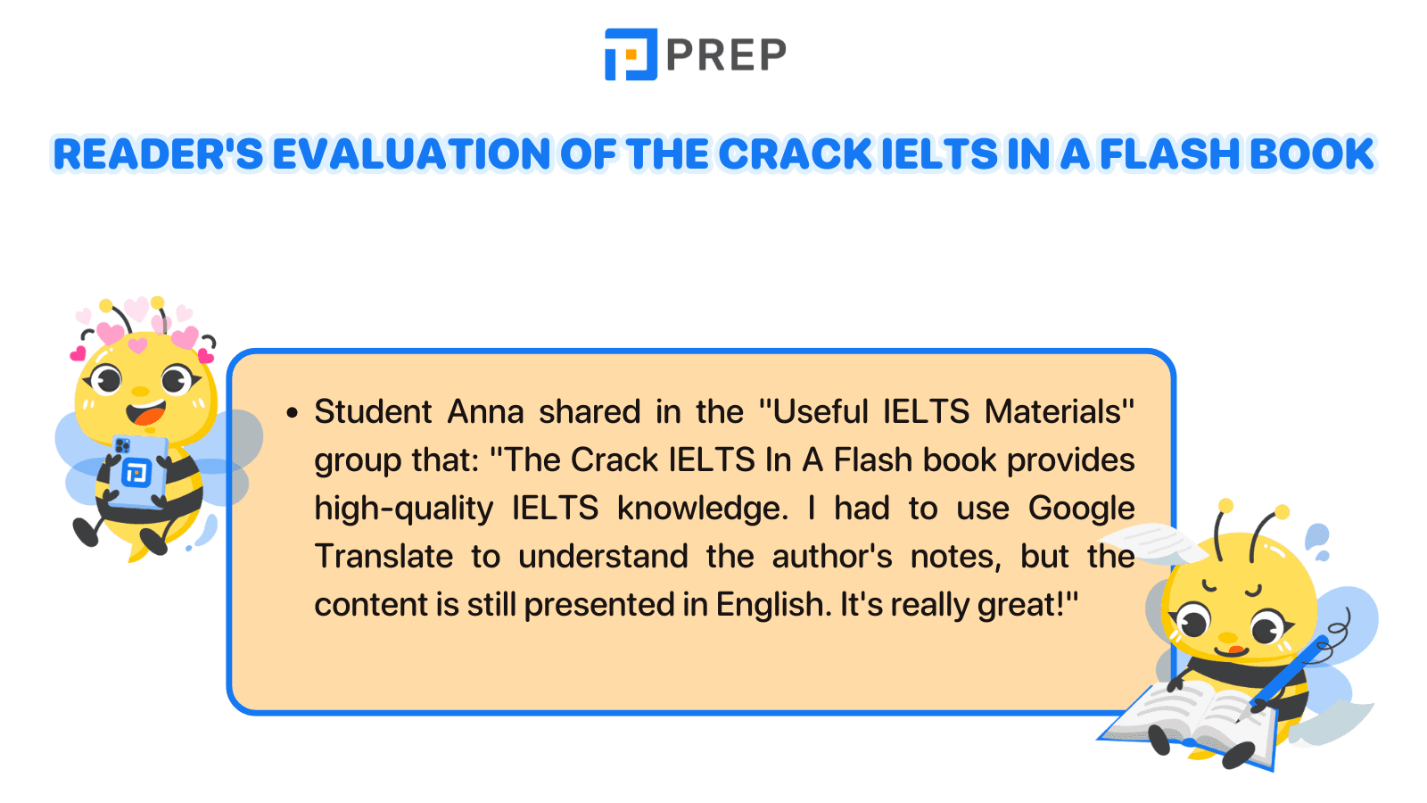 Reader's evaluation of the Crack IELTS In a Flash Book