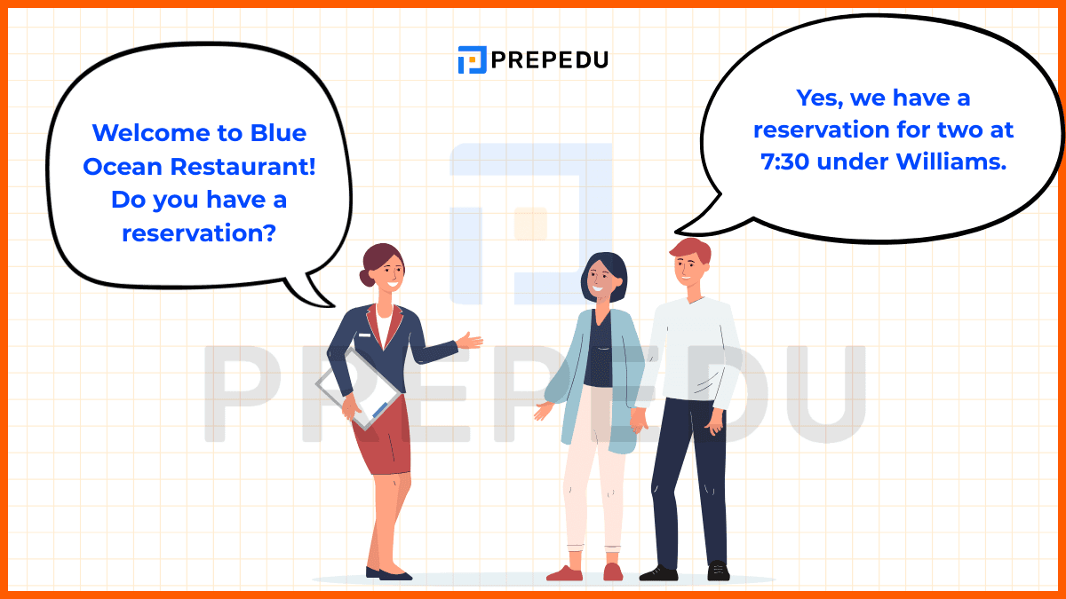 入座互動的英文對話