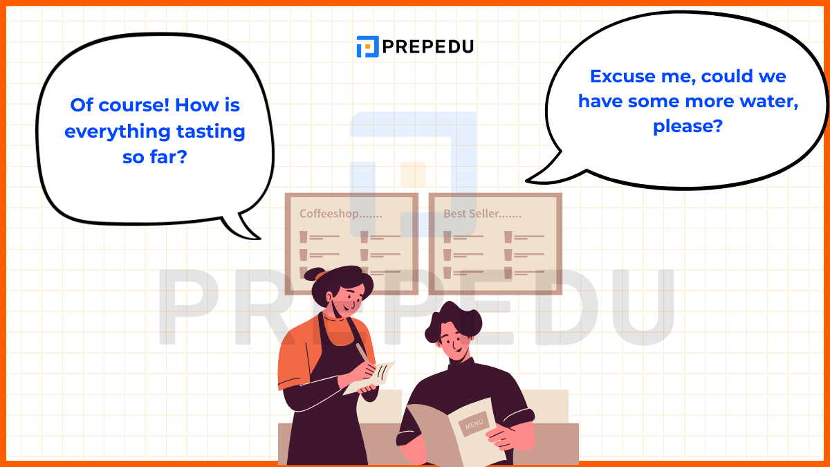 用餐中的簡短需求的英文對話