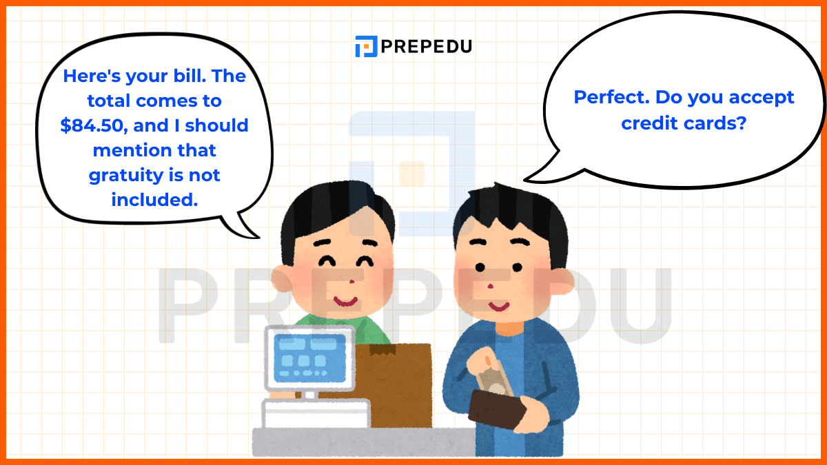 標準結帳流程的英文對話