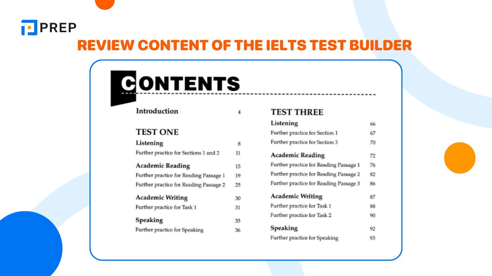 Review of IELTS Test Builder Content