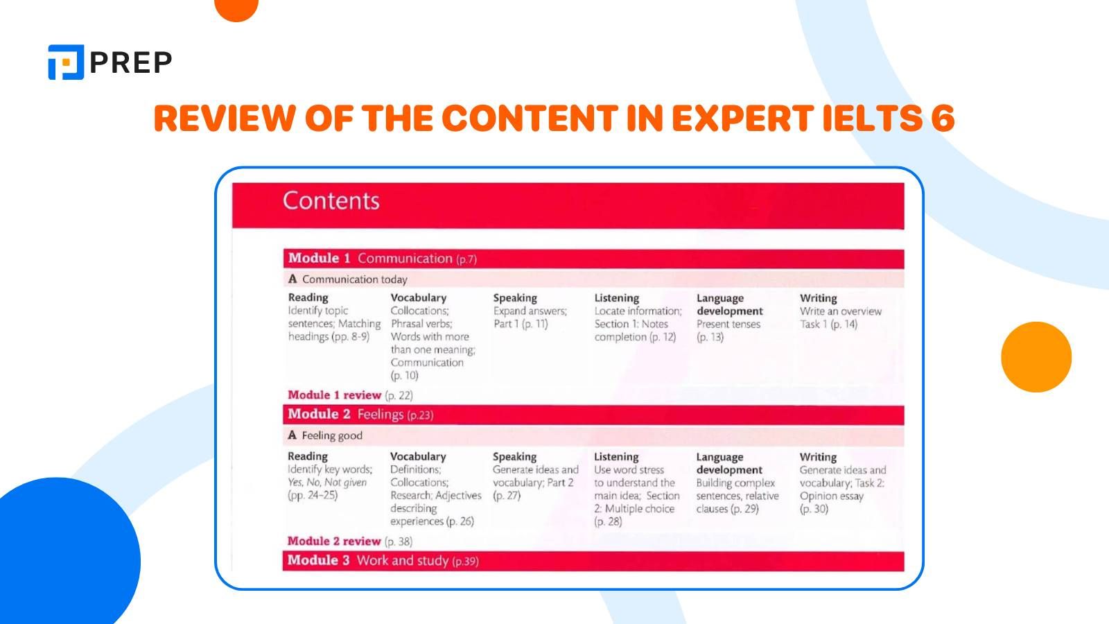 Review of the Content in Expert IELTS 6