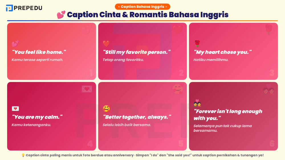 Kumpulan caption cinta dan romantis bahasa Inggris