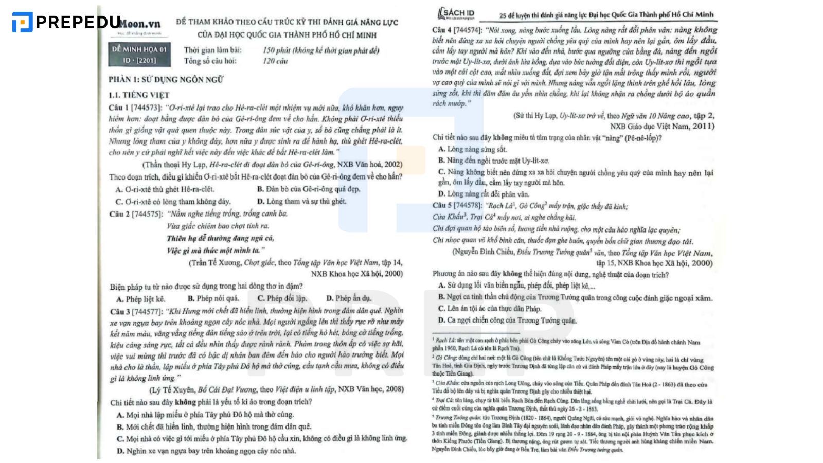 25 đề đánh giá năng lực ĐHQG TP.HCM