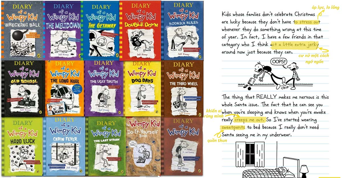 Bộ truyện Diary Of A Wimpy Kid