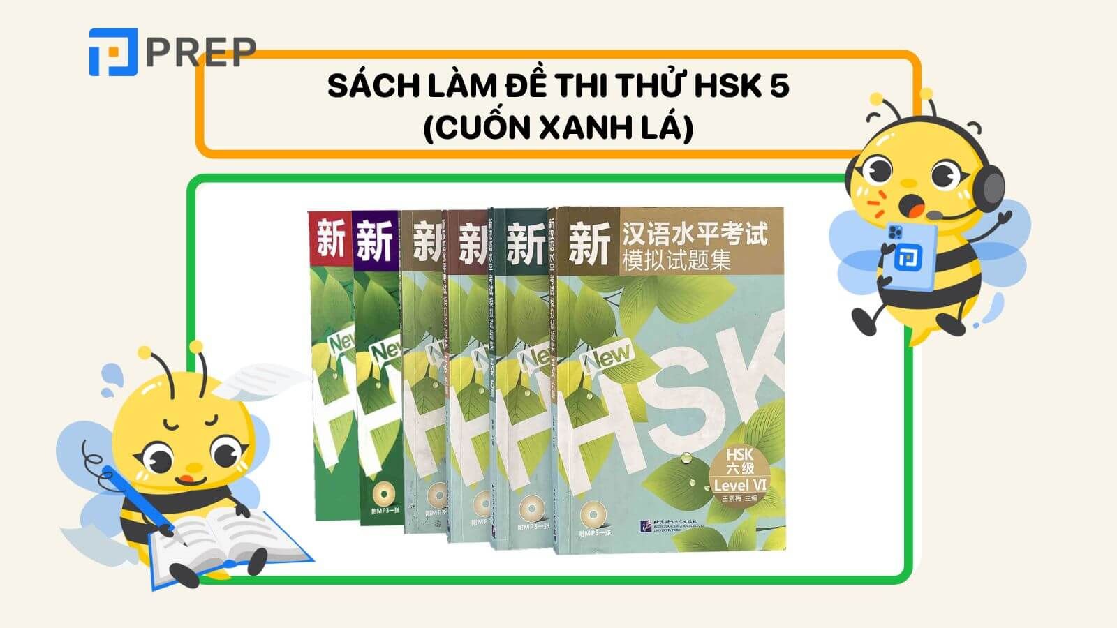 Bộ sách luyện đề thi HSK (cuốn xanh lá)