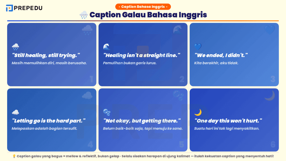 Kumpulan caption galau bahasa Inggris yang mellow dan reflektif untuk momen patah hati
