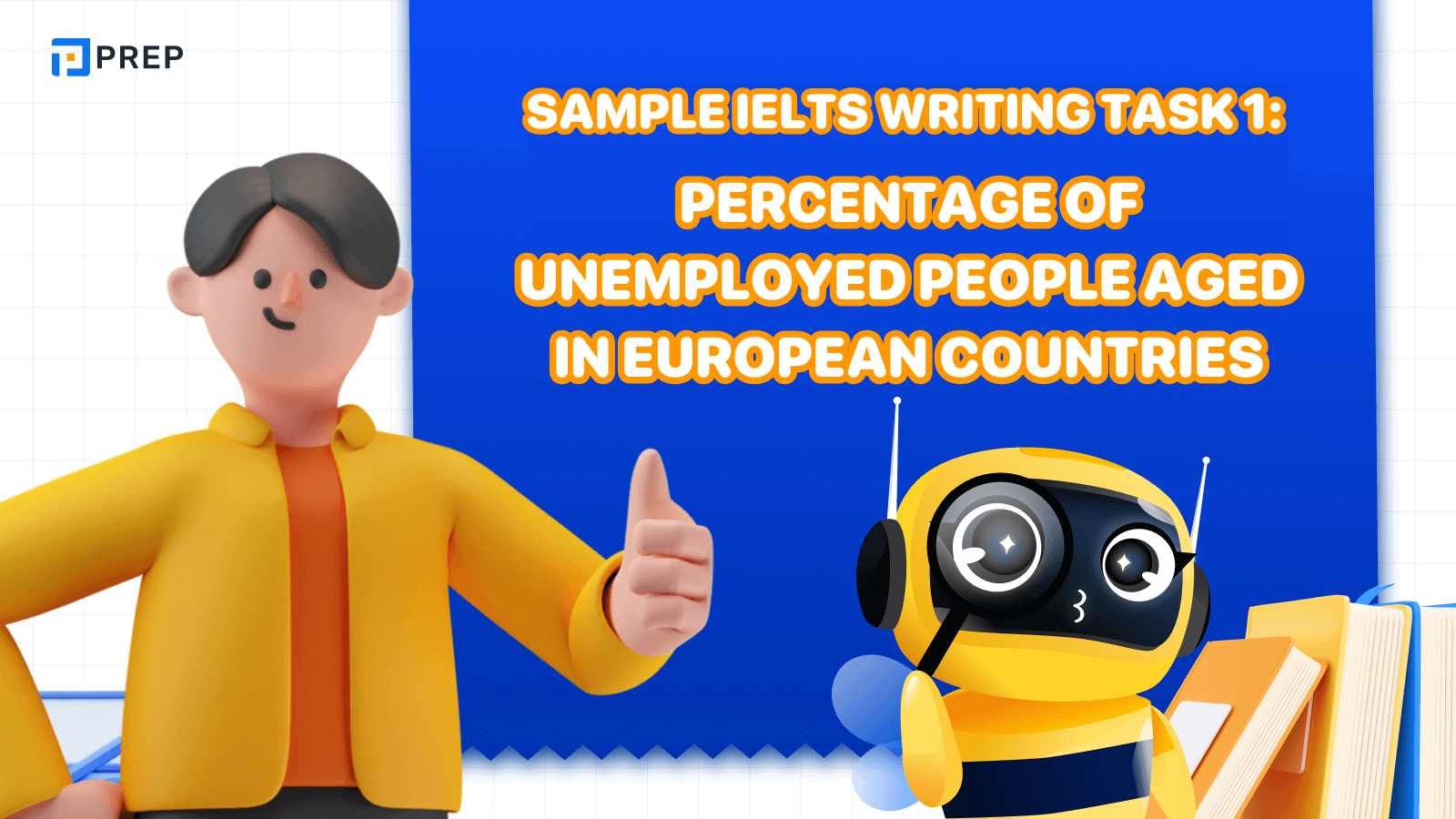 Sample IELTS Writing Task 1 Percentage of unemployed people aged in European countries