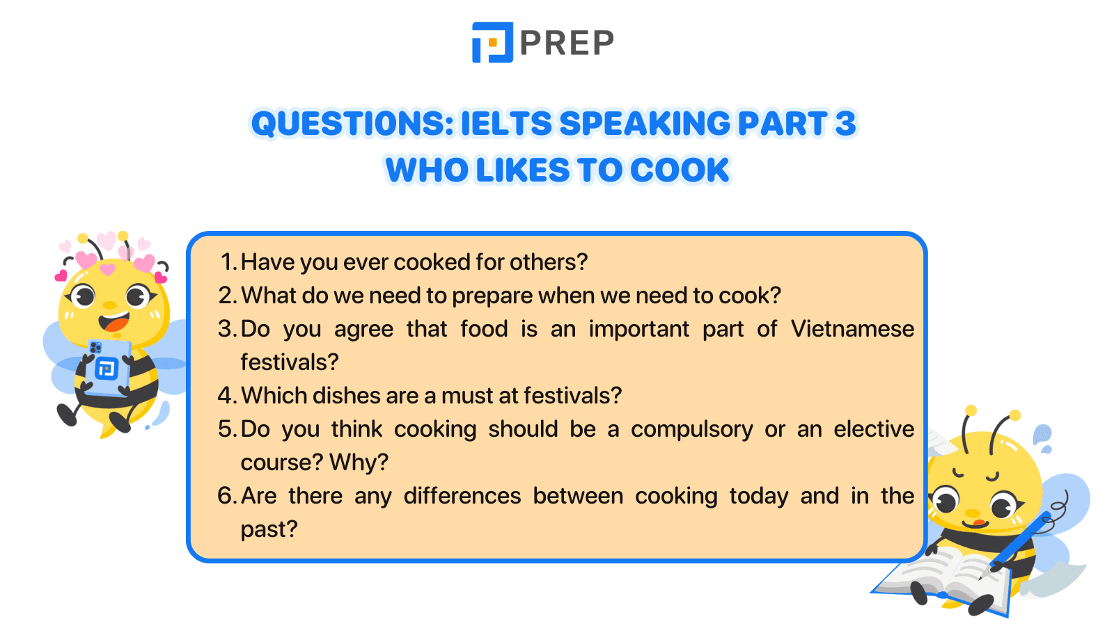 IELTS Speaking Part 3 Who likes to cook